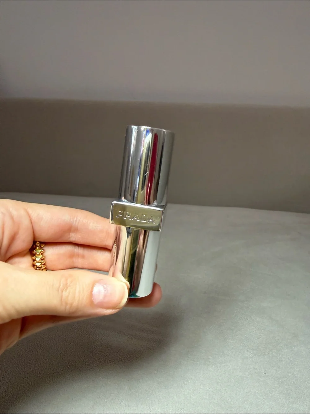Prada Monochrome Soft Matte Lipstick - White Box with Light Green Label